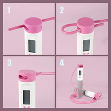 Load image into Gallery viewer, Jump Rope, Digital Weighted Handle Workout Jumping Rope with Calorie Counter for Training Fitness, Adjustable Exercise Speed Skipping Rope for Men, Women, Kids, Girls (Pink)