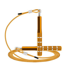 Load image into Gallery viewer, Wastou Jump Rope, Speed Jumping Rope for Training Fitness Exercise, Adjustable Adults Workout Skipping Rope for Men, Women, Kids, Girls (Gold)