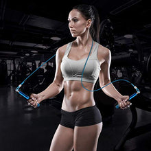 Load image into Gallery viewer, Jump Rope, Wastou Speed Jumping Rope for Training Fitness Exercise, Adjustable Adults Workout Skipping Rope for Men, Women, Kids, Girls (Blue)