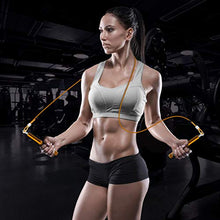 Load image into Gallery viewer, Wastou Jump Rope, Speed Jumping Rope for Training Fitness Exercise, Adjustable Adults Workout Skipping Rope for Men, Women, Kids, Girls (Gold)