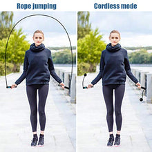Load image into Gallery viewer, Jump Rope, Digital Weighted Handle Workout Jumping Rope with Calorie Counter for Training Fitness, Adjustable Exercise Speed Skipping Rope for Men, Women, Kids, Girls (Black)
