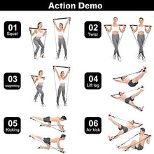 Load image into Gallery viewer, Pilates Bar Kit-One Stick for Whole Body Workout (Black)