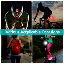 Load image into Gallery viewer, Wastou Rear Bike Light USB Rechargeable, Super Bright LED Bicycle Taillight, IPX4 Waterproof Led Bike Back Light for Cycling Helmet Safety WarningTaillights with 6 Steady/Flash Modes (Red-White)