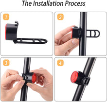 Load image into Gallery viewer, Wastou Rear Bike Light USB Rechargeable, Super Bright LED Bicycle Taillight, IPX4 Waterproof Led Bike Back Light for Cycling Helmet Safety WarningTaillights with 6 Steady/Flash Modes(Redā
”)ā¦