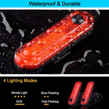 Load image into Gallery viewer, USB Rechargeable LED Bike Tail Light 2 Pack, Bright Bicycle Rear Cycling Safety Flashlight
