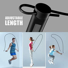Load image into Gallery viewer, Jump Rope, Digital Weighted Handle Workout Jumping Rope with Calorie Counter for Training Fitness, Adjustable Exercise Speed Skipping Rope for Men, Women, Kids, Girls (Black)
