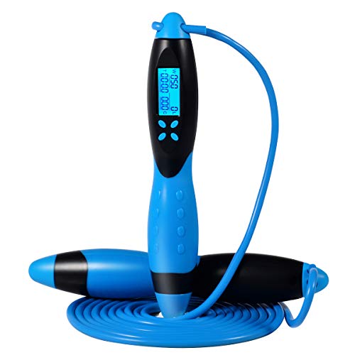Digital Weight Jump Rope with Calorie Counter for Indoor & Outdoor Exercise