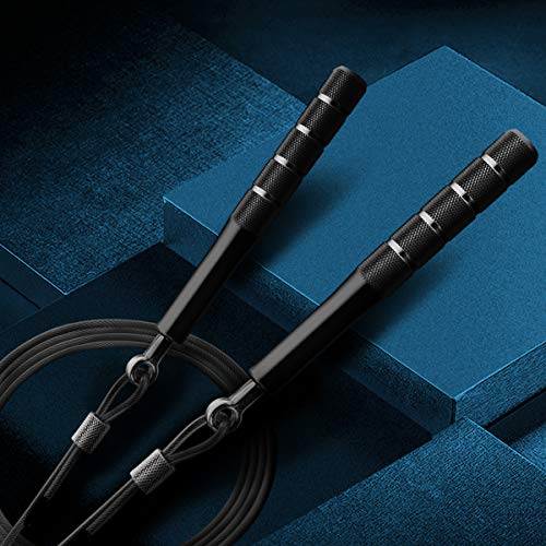 SPORTBIT Adjustable Jump Rope for Speed Skipping. Lightweight Jump Rope for  Women, Men, and Kids. Skipping Rope for Fitness. Speed Jump Rope for  Workout, Women Exercise. Black Plastic Handles