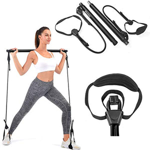 Pilates Bar Kit-One Stick for Whole Body Workout (Black) – Wastou