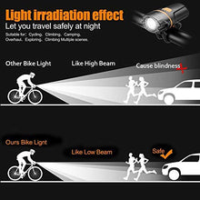 Load image into Gallery viewer, Wastou Bike Lights Super Bright Bike Front Light 1200 Lumen IPX6 Waterproof 6 Modes Cycling Light Flashlight Torch USB Rechargeable Tail Light(USB Cables Included)